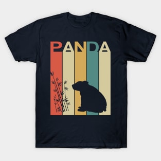 Panda - Cute Vintage Retro Design T-Shirt